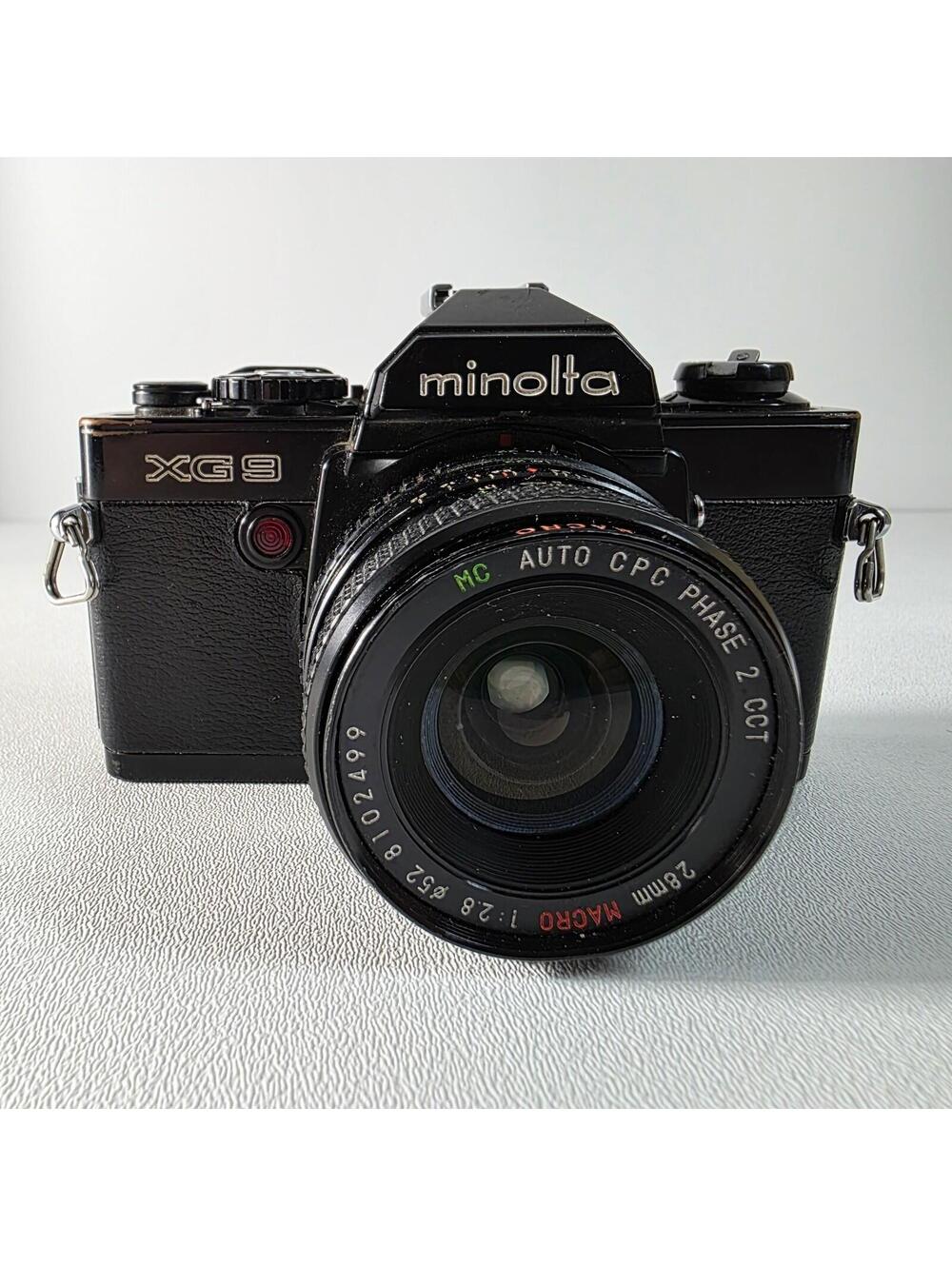 Minolta XG-9 35mm Film Camera + 28mm Macro 1:2.8 CPC Phase 2 CCT Lens | Tested